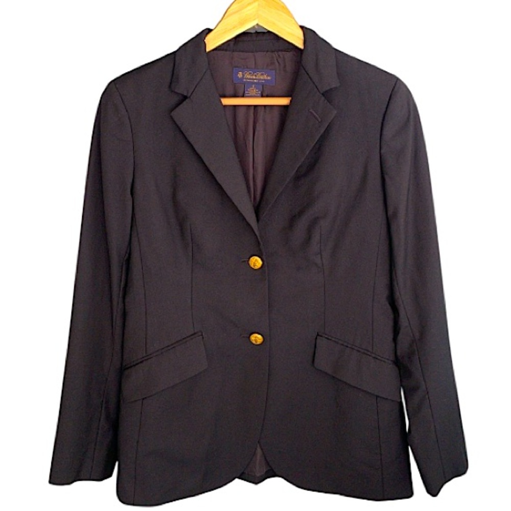 Brooks Brothers Lorna Piana Two-button 100% Wool Navy Blazer